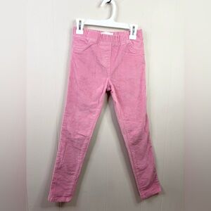 Mini Boden girls pink corduroy skinny straight leg pants size 9 years
